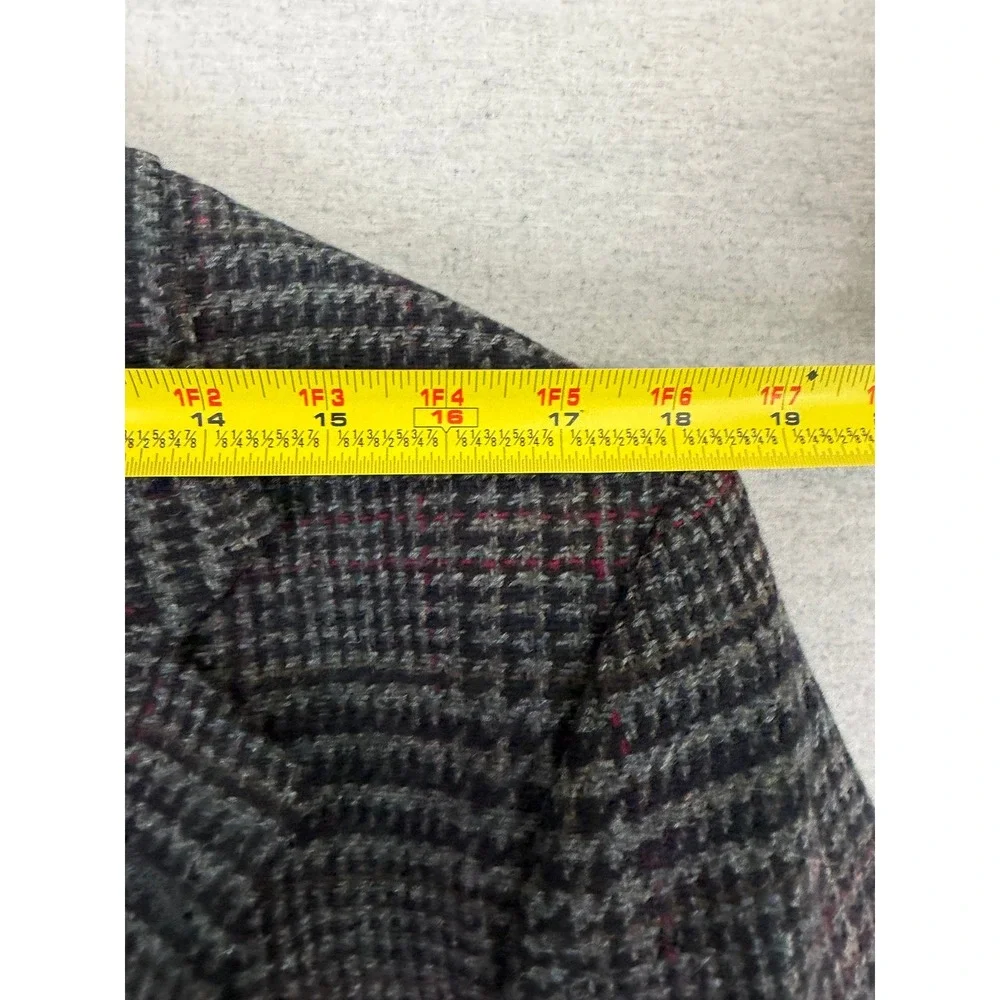 Austin Reed Jordan Marsh Mens 42R Wool Blazer Glen Plaid Grey Sport Coat Vintage